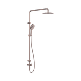 An image of Nero Tapware Mecca Care 25mm Grab Rail 900mm Twin Shower Set Brushed Bronze