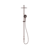 An image of Nero Tapware Mecca Care 25mm Grab Rail 900mm Twin Shower Set Brushed Bronze