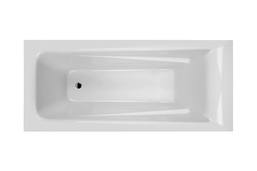 Novara 1525 Inset Tile Bead Bath - White