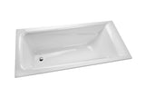 Novara 1525 Inset Tile Bead Bath - White