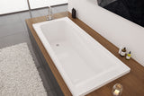Novara 1525 Inset Tile Bead Bath - White