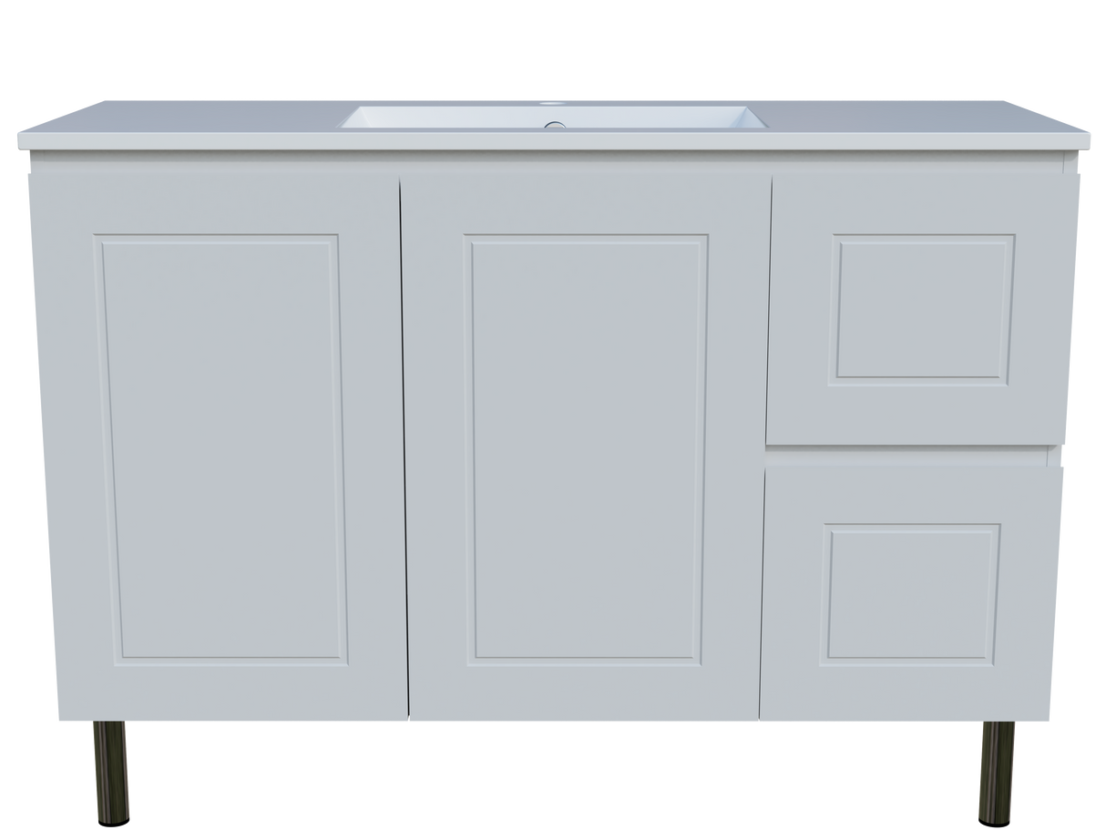 Nevada Classic Vanity 1200mm Centre Bowl Alpha Top On Legs (NVC-V-1200-C-APH-L)