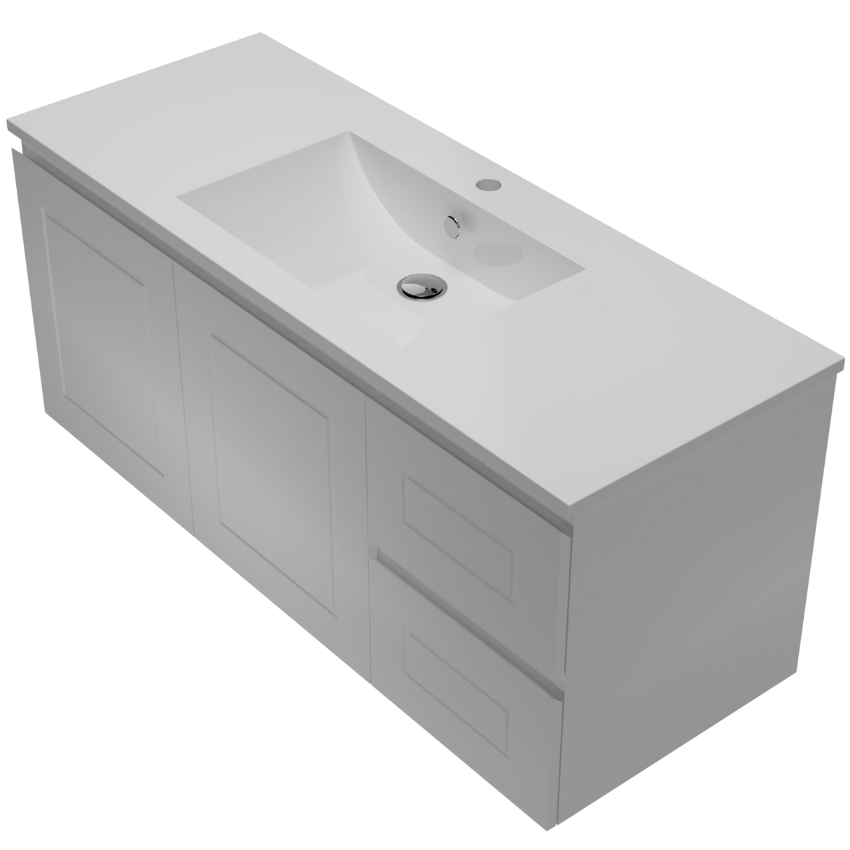 Nevada Classic Vanity 1200mm Centre Bowl Alpha Top Wall hung (NVC-V-1200-C-APH-W)