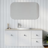 Nevada Classic Vanity 1200mm Centre White Gloss Above Counter Basin SilkSurface Top Wall hung (NVC-V-1200-C-SSA-W)