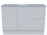 Nevada Classic Vanity 1200mm Centre White Gloss Under Counter Basin SilkSurface Top Floor standing (NVC-V-1200-C-SSU-F)