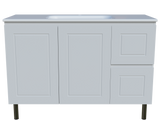 Nevada Classic Vanity 1200mm Centre Bowl Stadium Top On Legs (NVC-V-1200-C-STD-L)