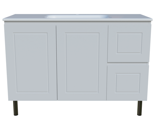 Nevada Classic Vanity 1200mm Centre Bowl Stadium Top On Legs (NVC-V-1200-C-STD-L)