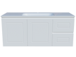Nevada Classic Vanity 1200mm Centre Bowl Stadium Top Wall hung (NVC-V-1200-C-STD-W)