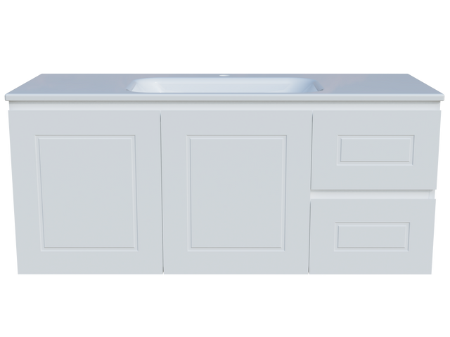Nevada Classic Vanity 1200mm Centre Bowl Stadium Top Wall hung (NVC-V-1200-C-STD-W)