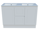 Nevada Classic Vanity 1200mm Double Bowl Alpha Top Floor standing (NVC-V-1200-D-APH-F)