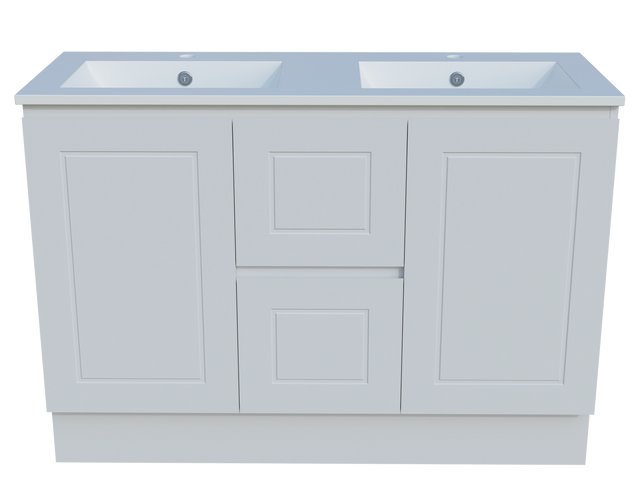Nevada Classic Vanity 1200mm Double Bowl Alpha Top Floor standing (NVC-V-1200-D-APH-F)