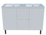 Nevada Classic Vanity 1200mm Double Bowl Alpha Top On Legs (NVC-V-1200-D-APH-L)