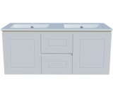 Nevada Classic Vanity 1200mm Double Bowl Alpha Top Wall hung (NVC-V-1200-D-APH-W)