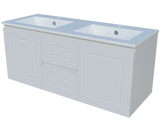 Nevada Classic Vanity 1200mm Double Bowl Alpha Top Wall hung (NVC-V-1200-D-APH-W)