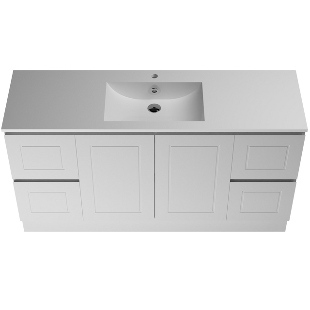 Nevada Classic Vanity 1500mm Centre Bowl Alpha Top Floor standing (NVC-V-1500-C-APH-F)