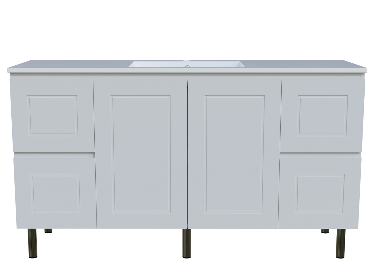 Nevada Classic Vanity 1500mm Centre Bowl Alpha Top On Legs (NVC-V-1500-C-APH-L)