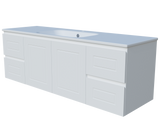 Nevada Classic Vanity 1500mm Centre Bowl Haven Top Wall hung (NVC-V-1500-C-HVN-W)