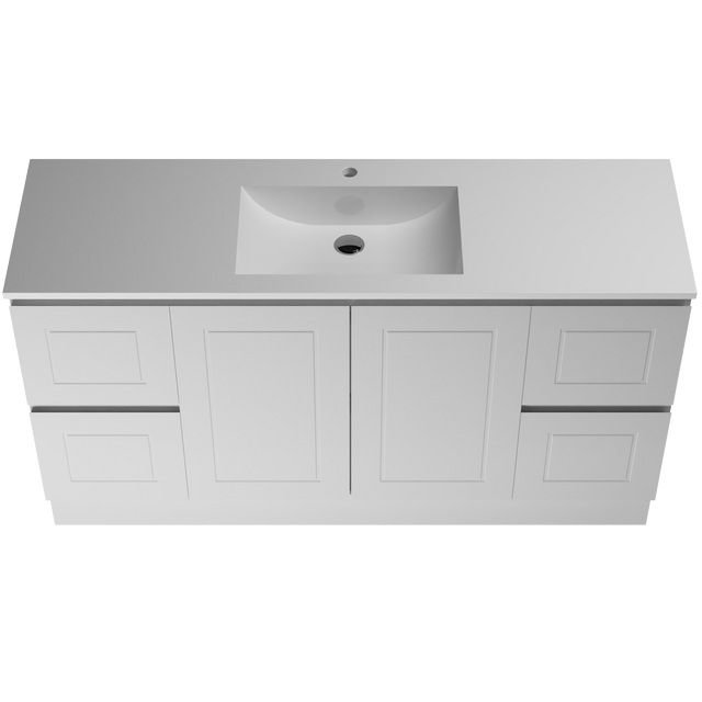 Nevada Classic Vanity 1500mm Centre Bowl Regal Top Floor standing (NVC-V-1500-C-REG-F)