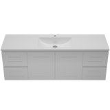Nevada Classic Vanity 1500mm Centre Bowl Regal Top Wall hung (NVC-V-1500-C-REG-W)