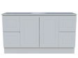 Nevada Classic Vanity 1500mm Centre White Gloss Under Counter Basin SilkSurface Top Floor standing (NVC-V-1500-C-SSU-F)