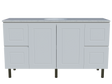 Nevada Classic Vanity 1500mm Centre White Gloss Under Counter Basin SilkSurface Top On Legs (NVC-V-1500-C-SSU-L)