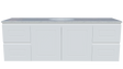 Nevada Classic Vanity 1500mm Centre White Gloss Under Counter Basin SilkSurface Top Wall hung (NVC-V-1500-C-SSU-W)