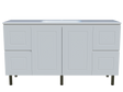 Nevada Classic Vanity 1500mm Centre Bowl Stadium Top On Legs (NVC-V-1500-C-STD-L)