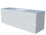 Nevada Classic Vanity 1500mm Centre Bowl Stadium Top Wall hung (NVC-V-1500-C-STD-W)