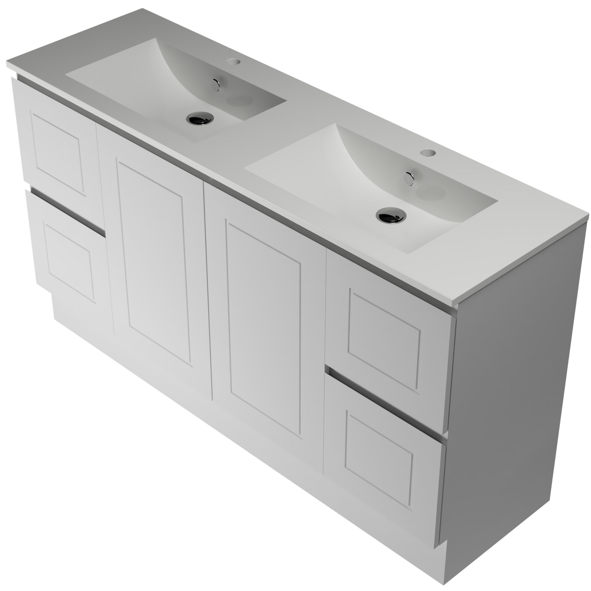Nevada Classic Vanity 1500mm Double Bowl Alpha Top Floor standing (NVC-V-1500-D-APH-F)