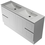 Nevada Classic Vanity 1500mm Double Bowl Alpha Top Floor standing (NVC-V-1500-D-APH-F)