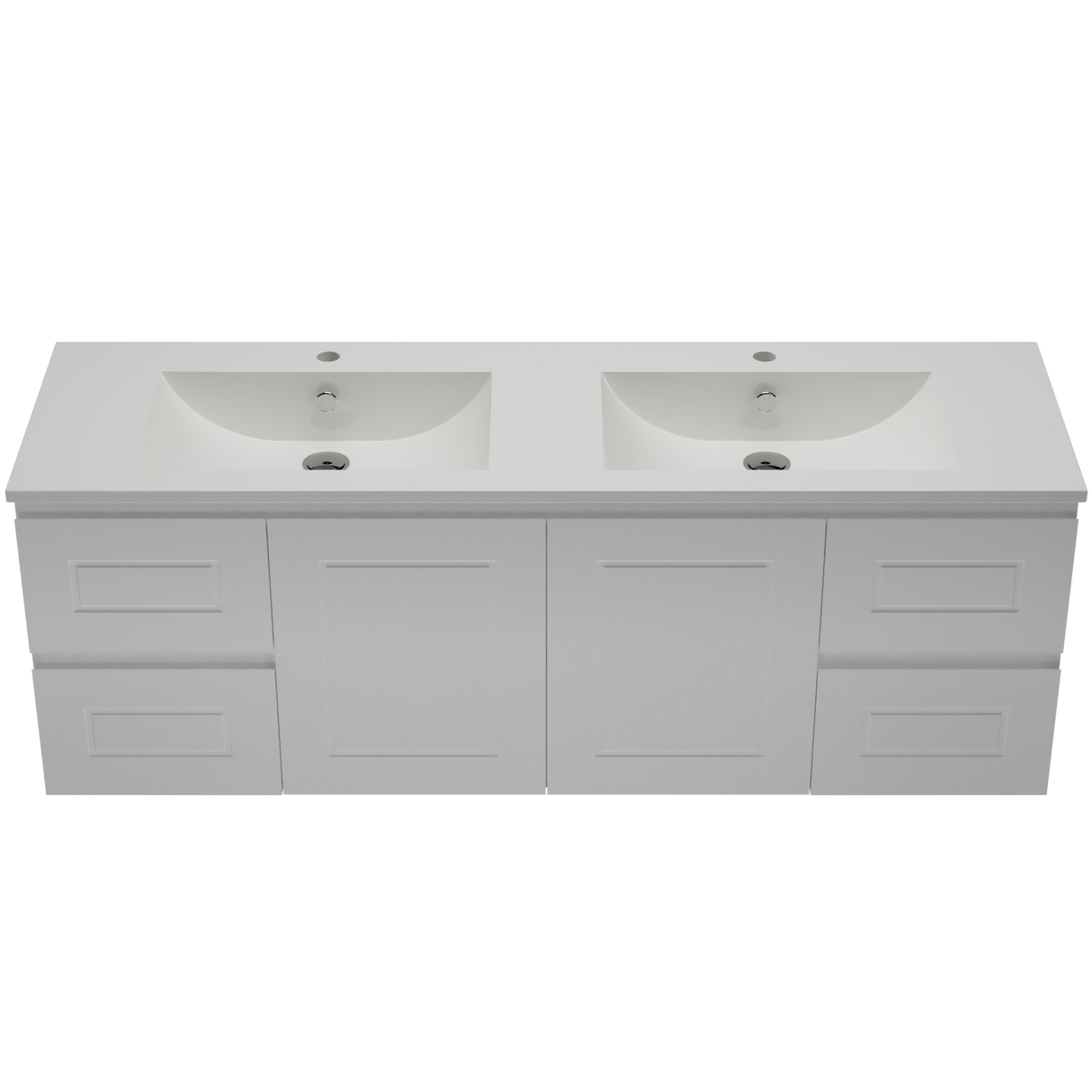 Nevada Classic Vanity 1500mm Double Bowl Alpha Top Wall hung (NVC-V-1500-D-APH-W)