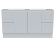 Nevada Classic Vanity 1500mm Double Bowl Haven Top Floor standing (NVC-V-1500-D-HVN-F)