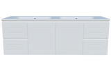 Nevada Classic Vanity 1500mm Double Bowl Haven Top Wall hung (NVC-V-1500-D-HVN-W)