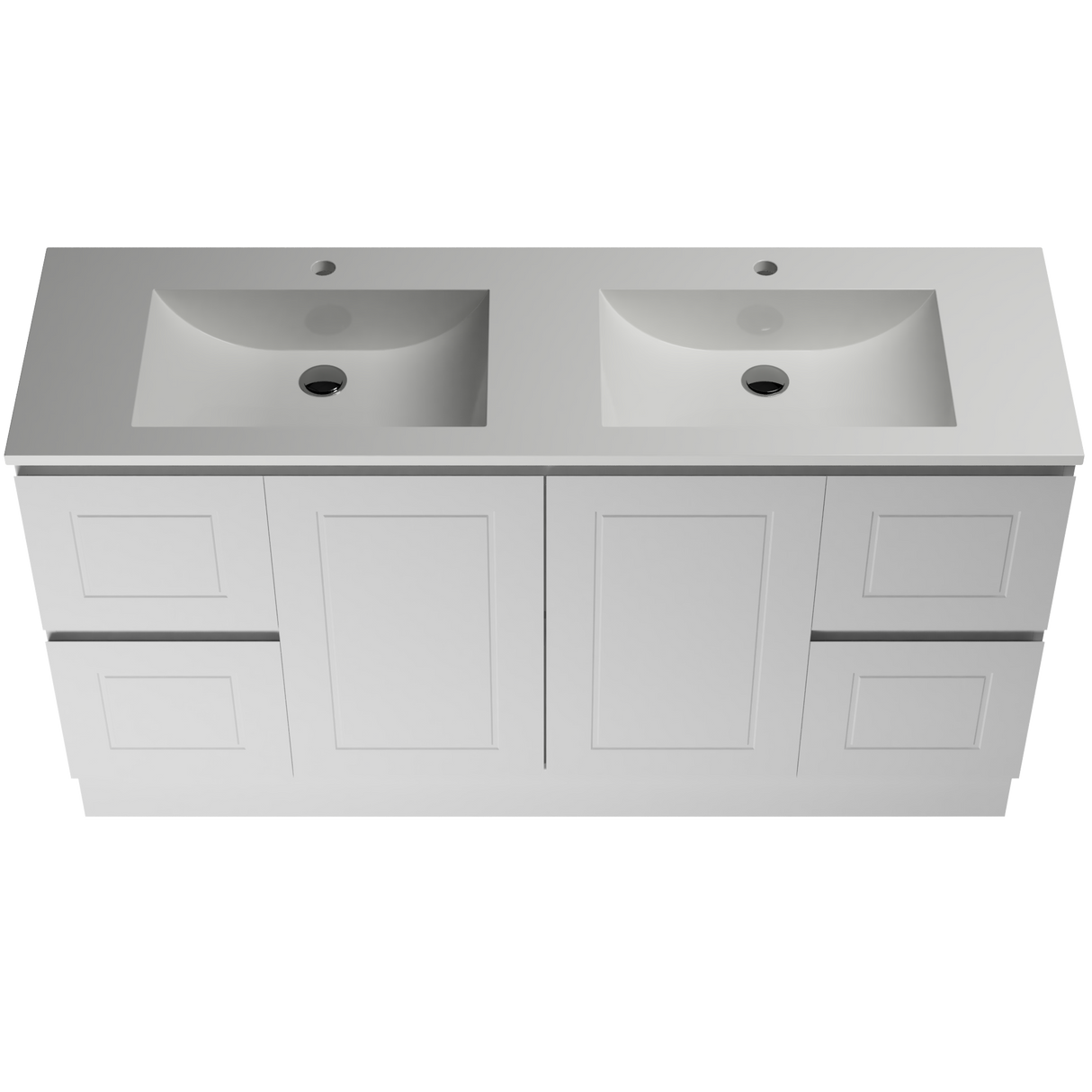 Nevada Classic Vanity 1500mm Double Bowl Regal Top Floor standing (NVC-V-1500-D-REG-F)