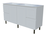 Nevada Classic Vanity 1500mm Double Bowl Regal Top On Legs (NVC-V-1500-D-REG-L)