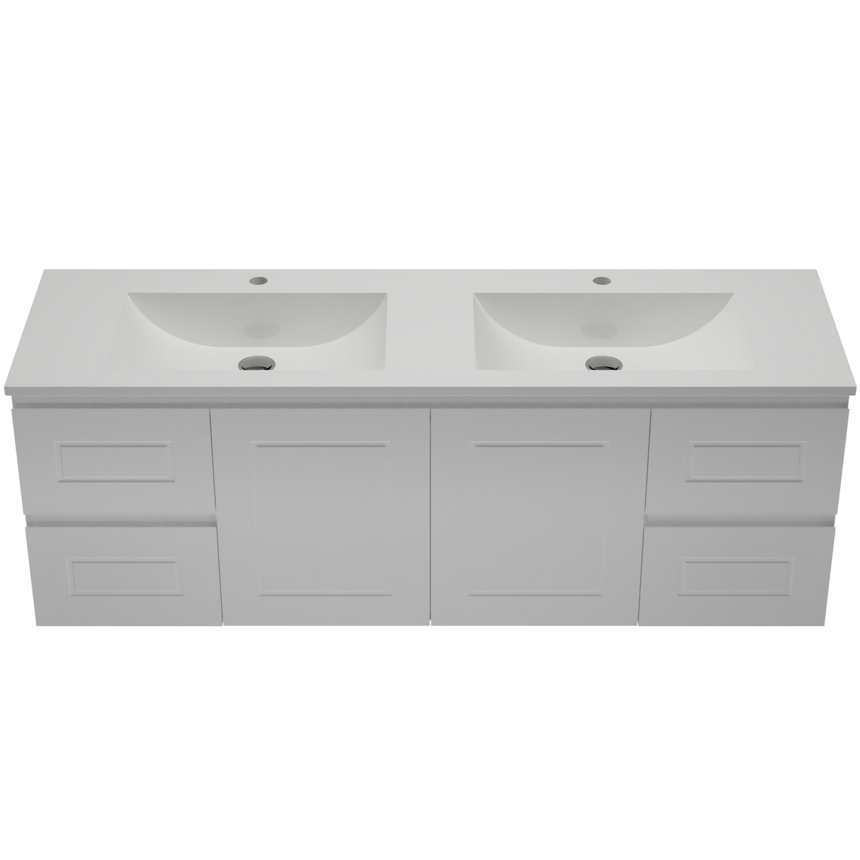 Nevada Classic Vanity 1500mm Double Bowl Regal Top Wall hung (NVC-V-1500-D-REG-W)