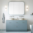 Nevada Classic Vanity 1500mm Double White Gloss Above Counter Basins SilkSurface Top Floor standing (NVC-V-1500-D-SSA-F)