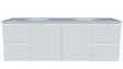 Nevada Classic Vanity 1500mm Double White Gloss Under Counter Basins SilkSurface Top Wall hung (NVC-V-1500-D-SSU-W)