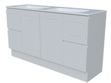 Nevada Classic Vanity 1500mm Double Bowl Stadium Top Floor standing (NVC-V-1500-D-STD-F)