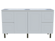 Nevada Classic Vanity 1500mm Double Bowl Stadium Top On Legs (NVC-V-1500-D-STD-L)