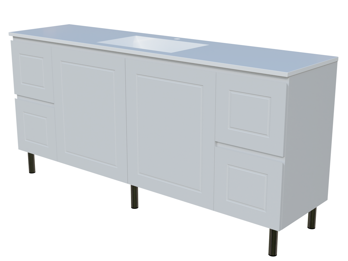 Nevada Classic Vanity 1800mm Centre Bowl Regal Top On Legs (NVC-V-1800-C-REG-L)