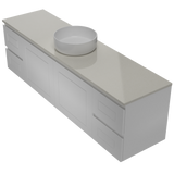 Nevada Classic Vanity 1800mm Centre White Gloss Above Counter Basin SilkSurface Top Wall hung (NVC-V-1800-C-SSA-W)