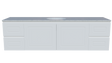 Nevada Classic Vanity 1800mm Centre White Gloss Under Counter Basin SilkSurface Top Wall hung (NVC-V-1800-C-SSU-W)