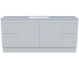 Nevada Classic Vanity 1800mm Centre Bowl Stadium Top Floor standing (NVC-V-1800-C-STD-F)