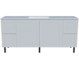 Nevada Classic Vanity 1800mm Centre Bowl Stadium Top On Legs (NVC-V-1800-C-STD-L)