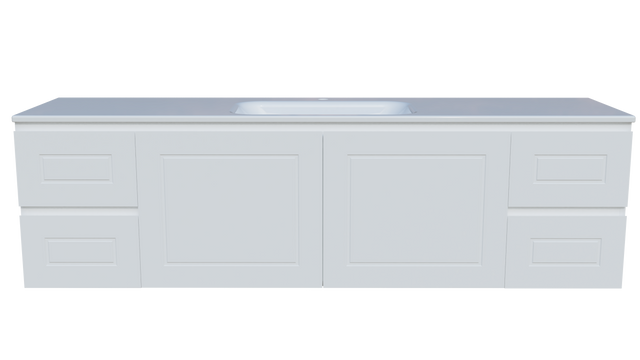 Nevada Classic Vanity 1800mm Centre Bowl Stadium Top Wall hung (NVC-V-1800-C-STD-W)