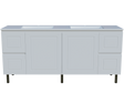 Nevada Classic Vanity 1800mm Double Bowl Regal Top On Legs (NVC-V-1800-D-REG-L)