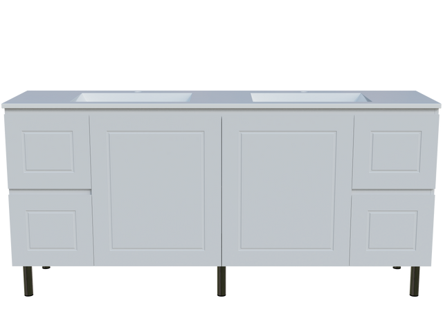 Nevada Classic Vanity 1800mm Double Bowl Regal Top On Legs (NVC-V-1800-D-REG-L)