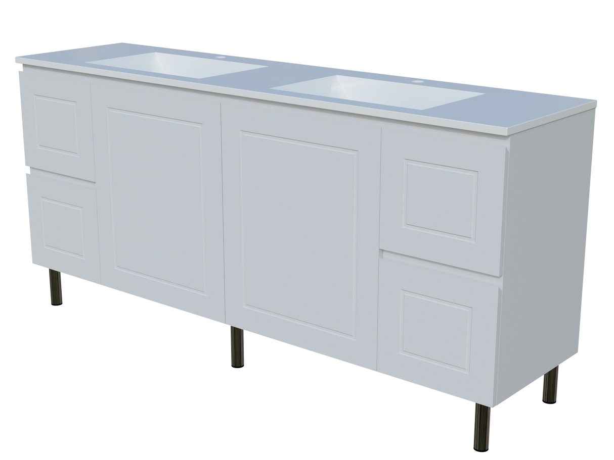 Nevada Classic Vanity 1800mm Double Bowl Regal Top On Legs (NVC-V-1800-D-REG-L)