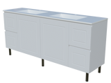 Nevada Classic Vanity 1800mm Double Bowl Regal Top On Legs (NVC-V-1800-D-REG-L)